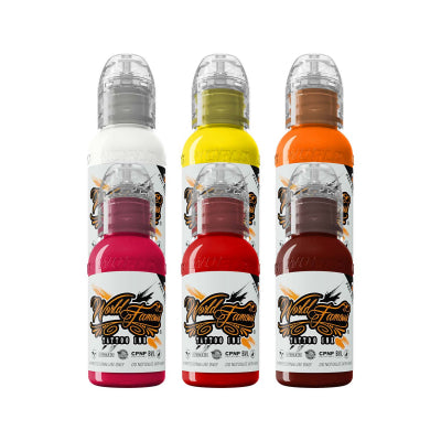 World Famous Ink - Melek Tastekin Set Red Neon Effect Series - 6x30ml